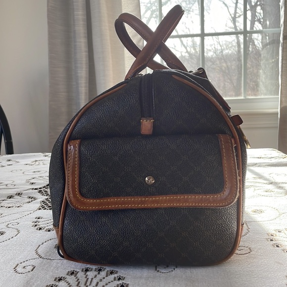 Rioni Moda Italia Large Boston Bag Satchel Handbag with Exterior Pockets - Picture 2 of 15